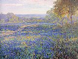 Unknown Artist onderdonk Fields of Bluebonnets painting